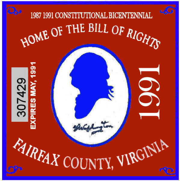 (image for) 1991 VA Fairfax centennial sticker